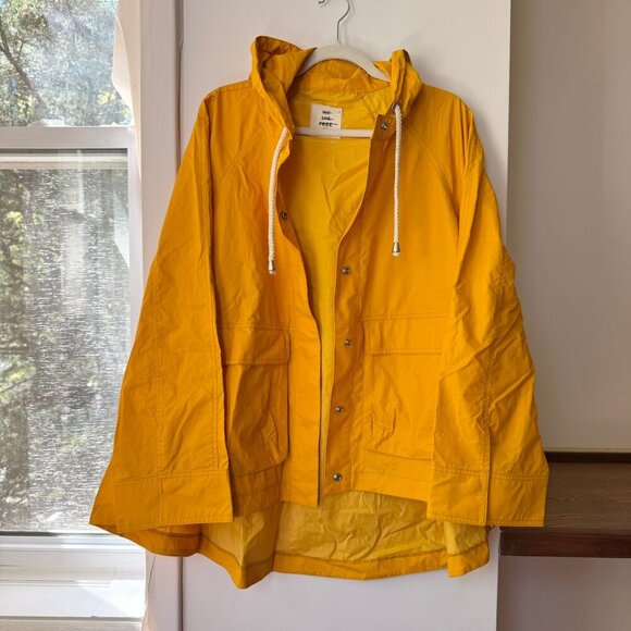 New Free People We The Free Seafarer Raincoat Jacket Waterproof in Yellow XS - Picture 6 of 12